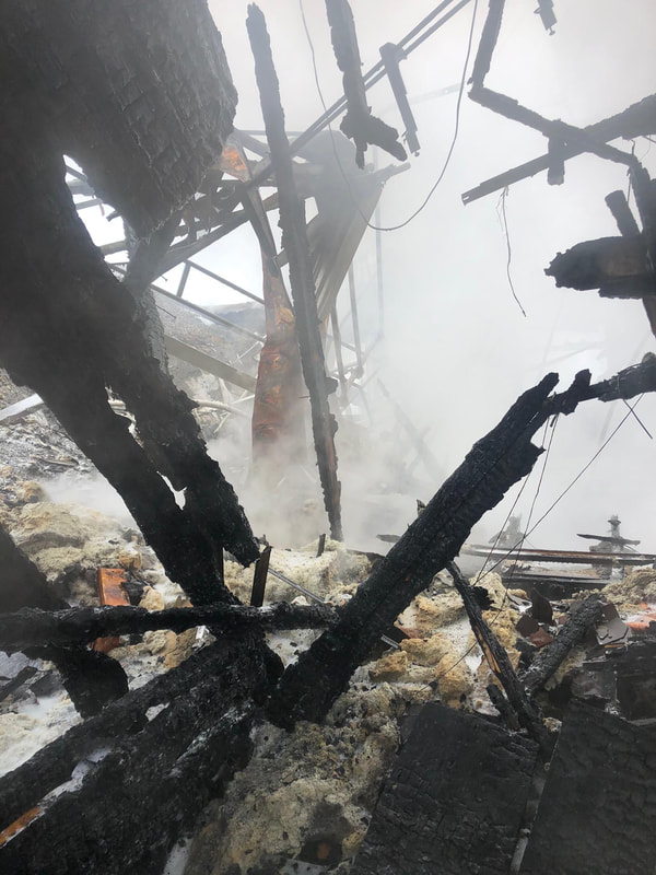 Stockhaus Eventlokal auf dem Berg brennt. S'Stockhus brännt