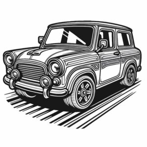 Ein Mini Cooper erleben und nachher zum Stockhus in Mollis mit einem Panoramablick auf die Berge im Hintergrund. Ein Klassiker